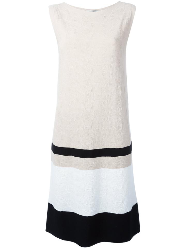D.exterior Contrast Stripe Dress - Nude & Neutrals