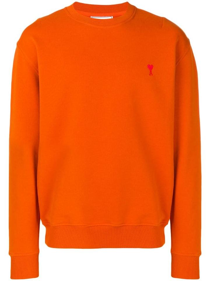 Ami Paris Ami De Coeur Sweatshirt - Orange