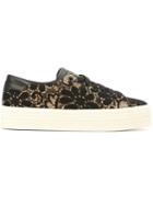 Saint Laurent Court Classic Sneakers, Women's, Size: 38, Nude/neutrals, Leather/rubber/cotton