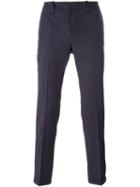 Dondup Plaid 'gaucho' Tapered Trousers, Men's, Size: 36, Pink/purple, Spandex/elastane/virgin Wool