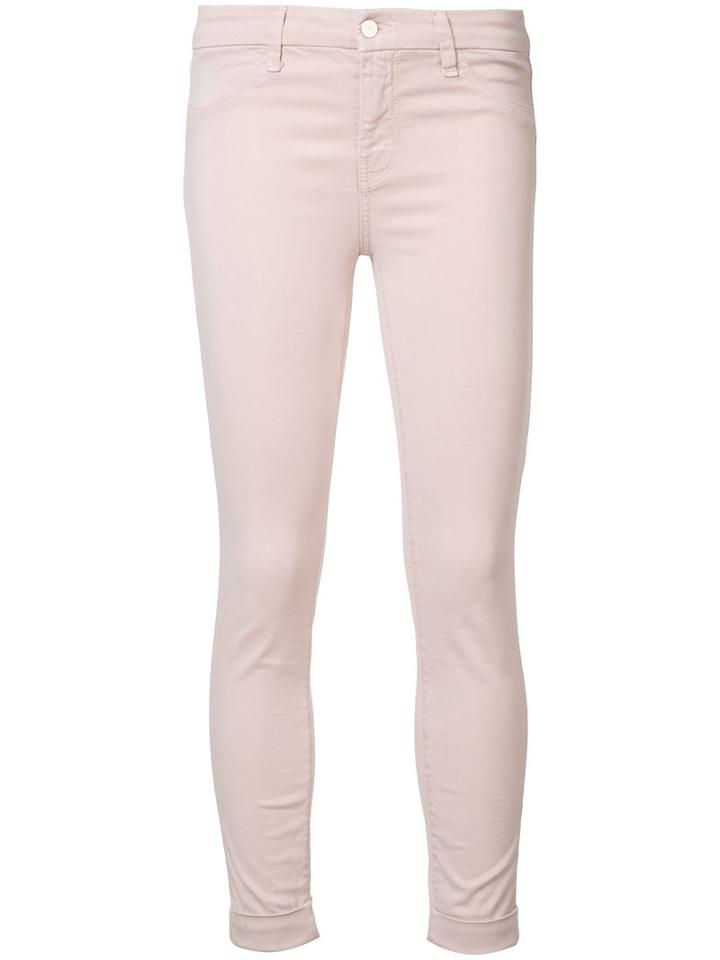 J Brand - Utility Cropped Jeans - Women - Cotton - 25, Pink/purple, Cotton