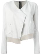 Giorgio Brato Draped Jacket, Women's, Size: 44, Grey, Leather