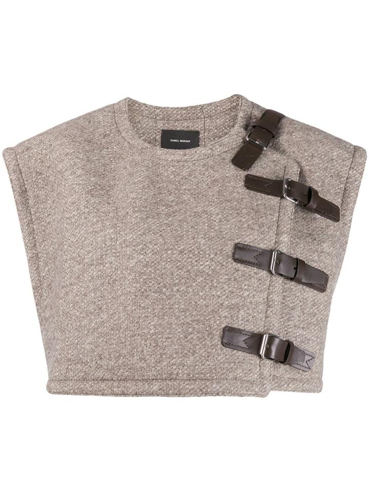 Isabel Marant Boxy Fit Buckled Jacket - Neutrals