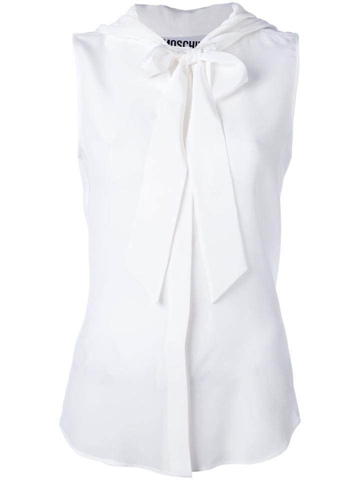 Moschino Pussybow Sheer Blouse - White