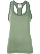 Semicouture - Tonal Detail Racerback Tank - Women - Cotton/viscose - 42, Green, Cotton/viscose