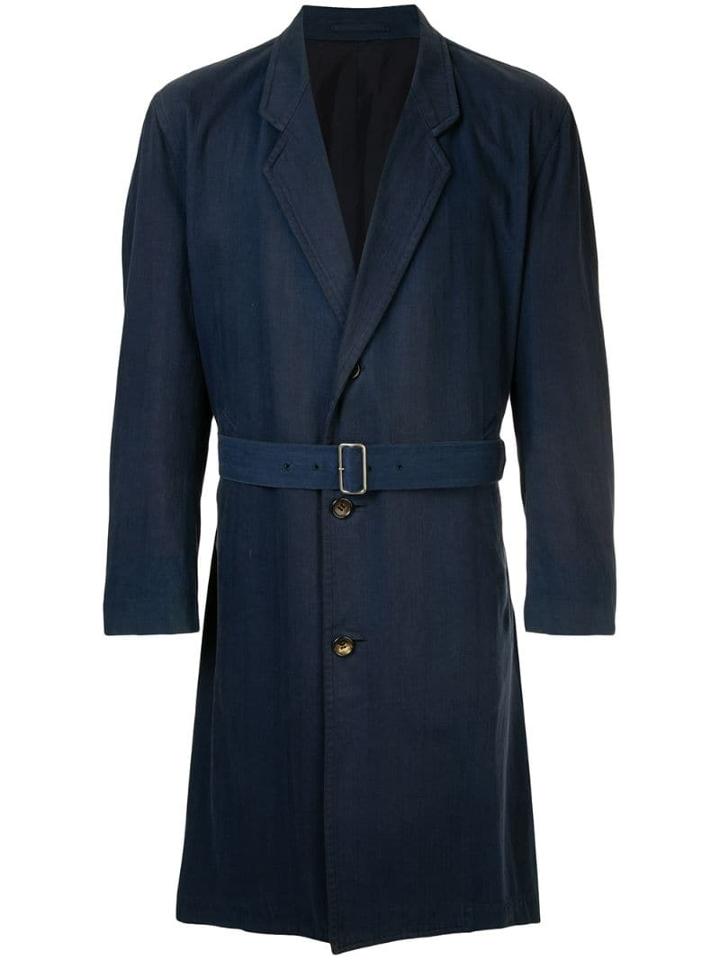 Comme Des Garçons Pre-owned Loose Midi Coat - Blue