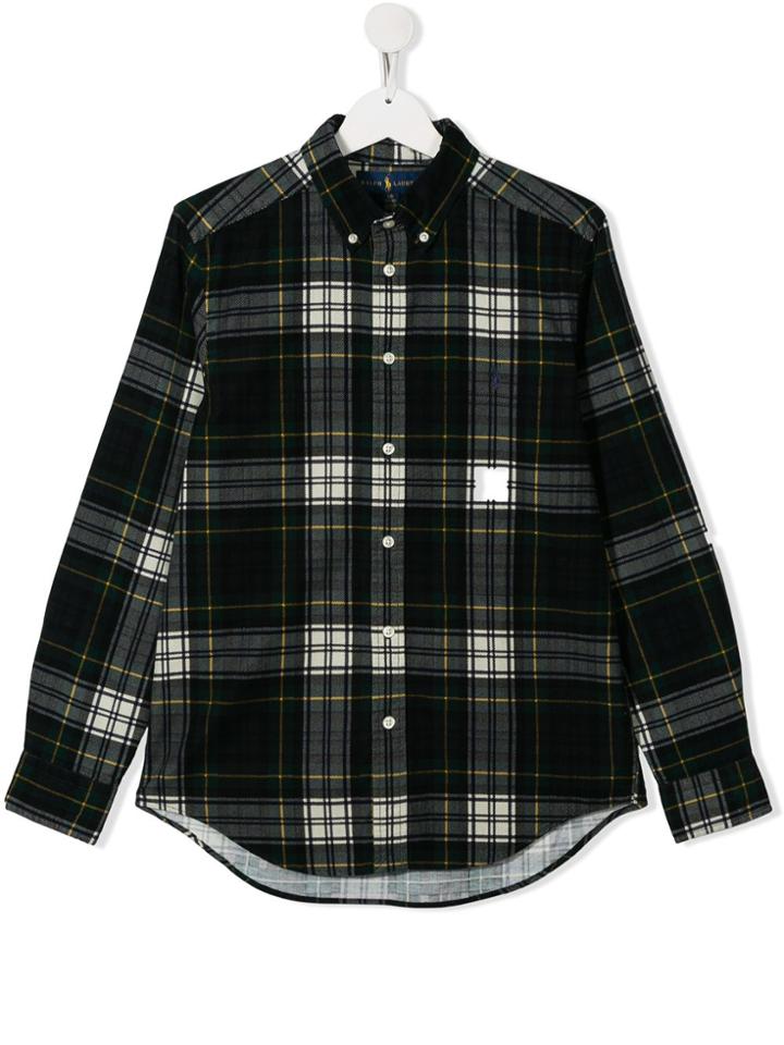 Ralph Lauren Kids Teen Checked Corduroy Shirt - Green