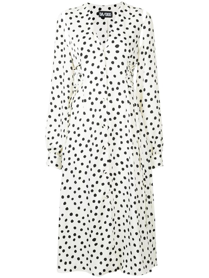 Dalood Dotted Dress - White