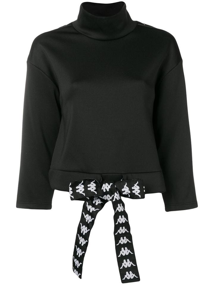 Kappa Tie Waist Sweatshirt - Black