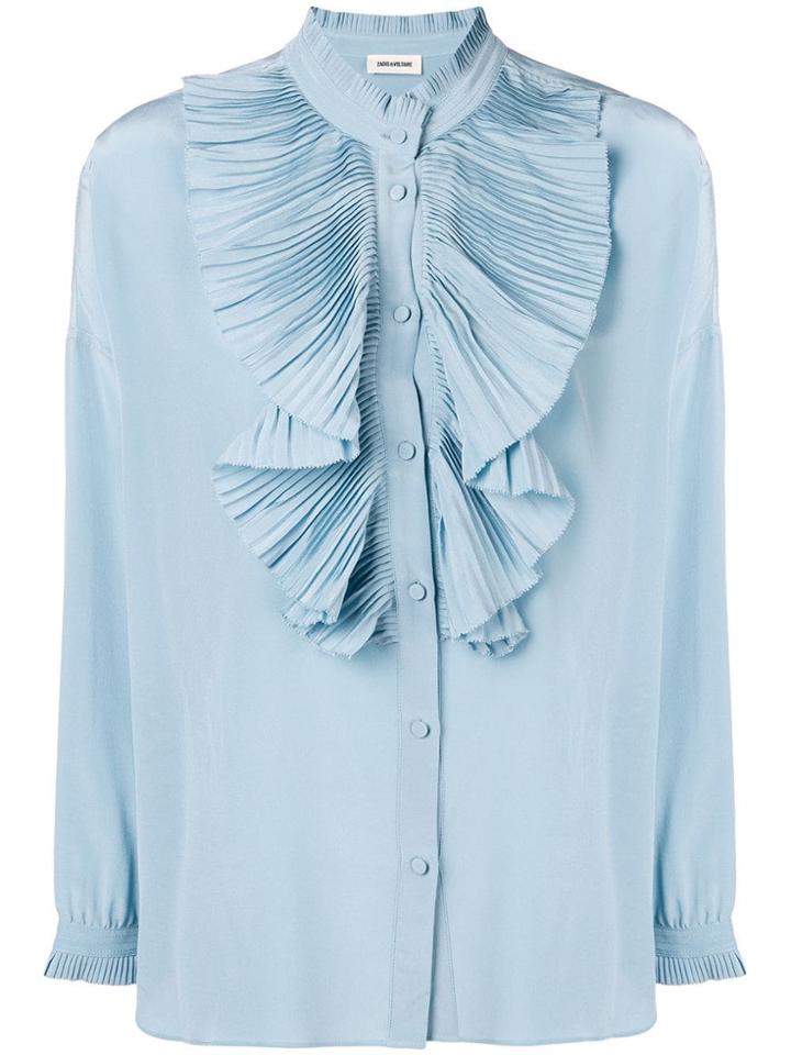 Zadig & Voltaire Tamacco Pleated Shirt - Blue