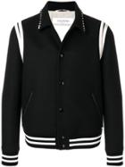 Valentino Studded Collar College Jacket - Black