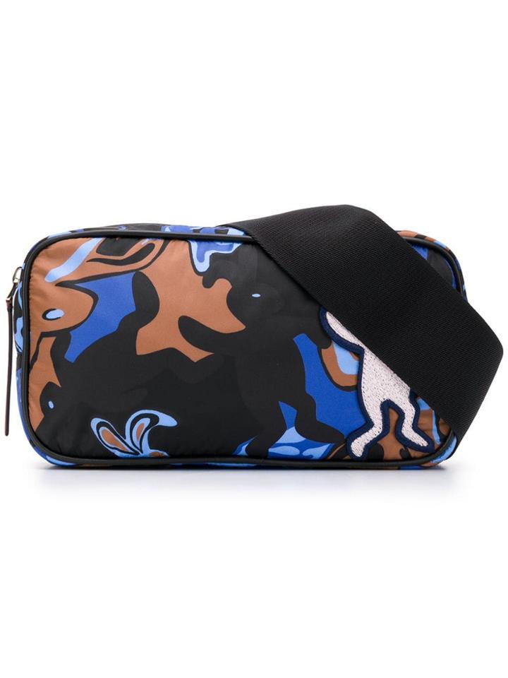 Marni Bunny Print Belt Bag - Blue