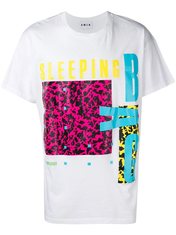 Amen Colour-block T-shirt - White