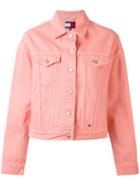 Flap Pocket Denim Jacket - Women - Cotton - S, Pink/purple, Cotton, Tommy Jeans