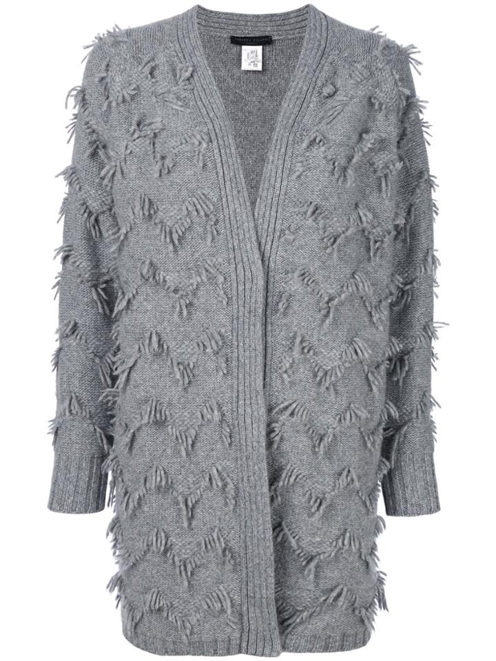 Fabiana Filippi Fringed Trim Detailed Cardigan - Grey