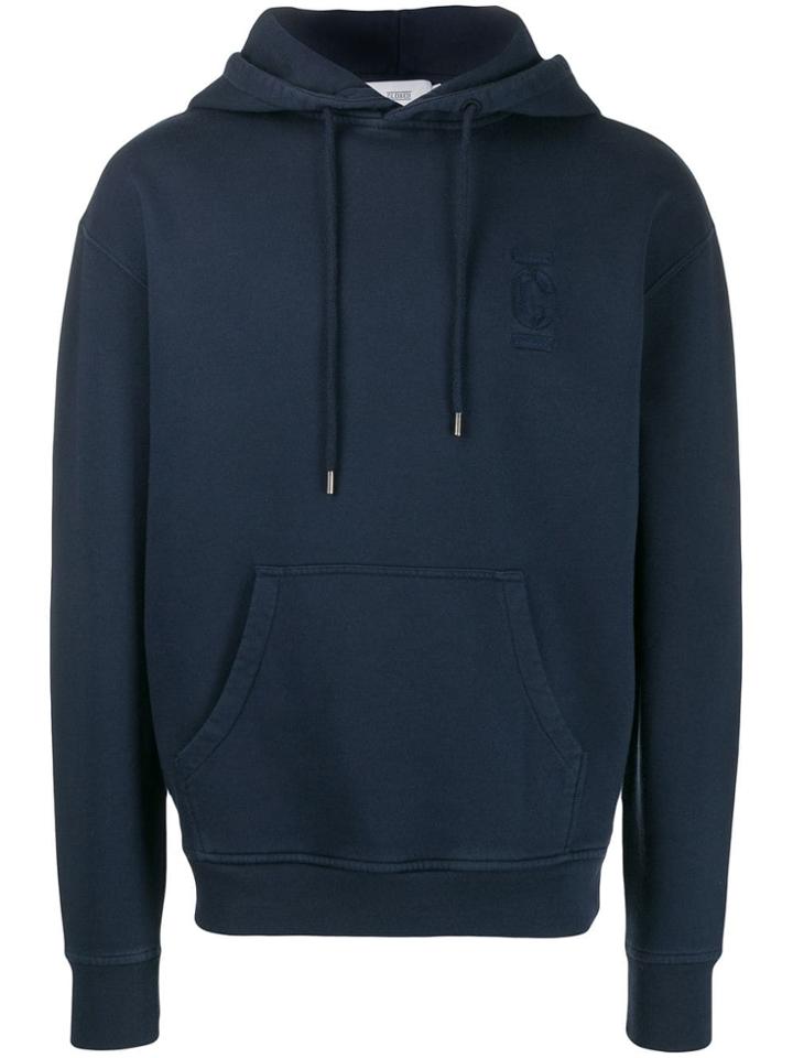 Closed Logo Embroidered Hoodie - Blue