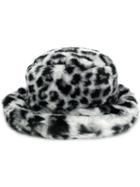 Alberta Ferretti Leopard Print Hat - Black