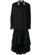 Vivetta Embroidered-collar Shirt Dress - Black