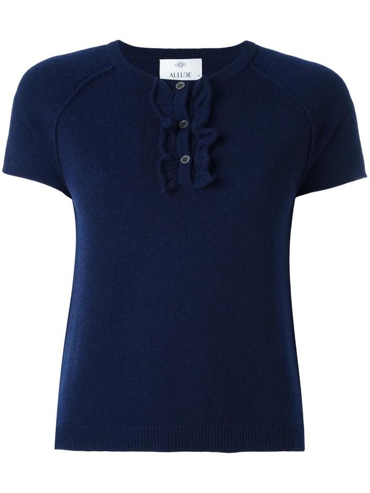 Allude Knit T-shirt, Women's, Size: Small, Blue, Cashmere