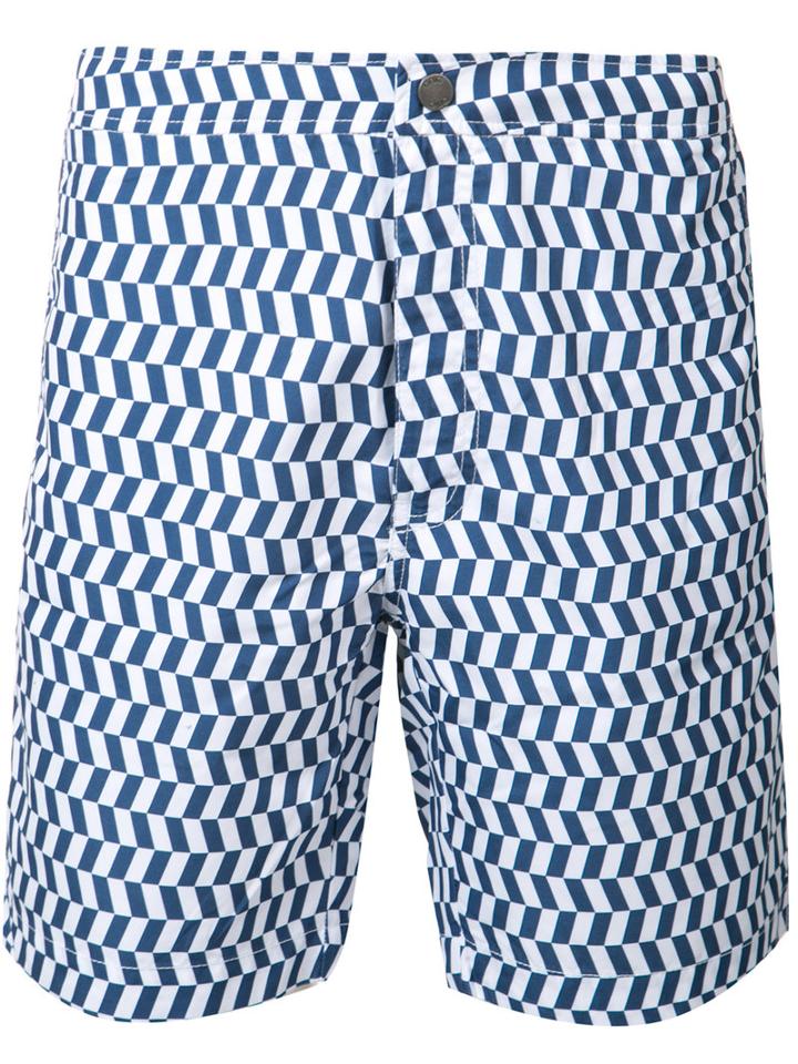 Onia Calder Trunks, Men's, Size: 38, Blue, Polyester