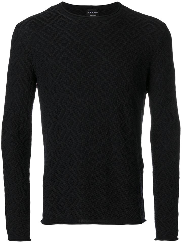 Giorgio Armani Patterned Jumper - Blue