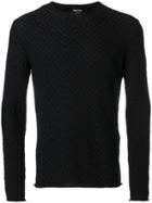 Giorgio Armani Patterned Jumper - Blue