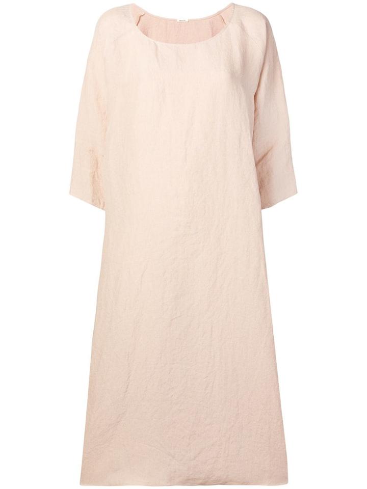 Apuntob Round Neck Drape Dress - Neutrals