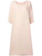 Apuntob Round Neck Drape Dress - Neutrals