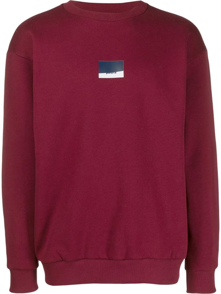 Paura Logo Patch Sweatshirt - Red