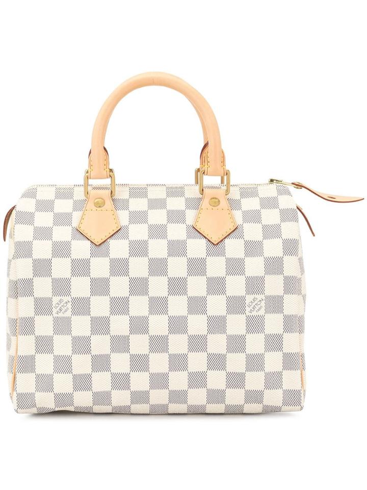 Louis Vuitton Vintage Speedy 25 Hand Bag - White