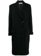 Marni Textured Double Breasted Coat - Black