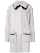 Ines & Marechal 'aquavit' Coat, Women's, Size: 40, White, Lamb Skin/lamb Fur