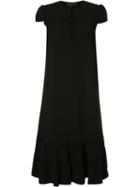 Co Tie-neck Dress, Women's, Size: Small, Black, Triacetate/polyester