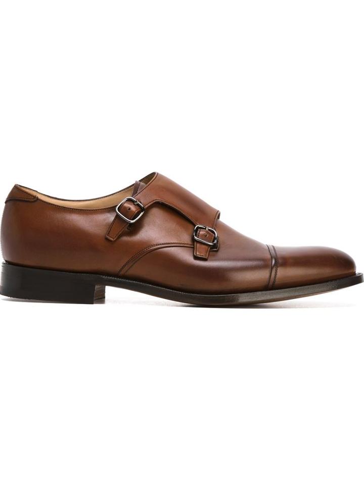 Church S Ledstone Monk Shoes, Men's, Size: 6.5, Brown, Leather