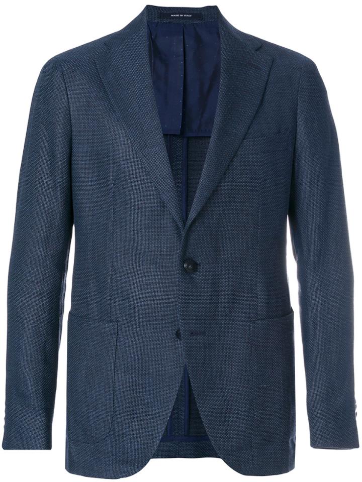 Tagliatore Casual Single-breasted Blazer - Blue