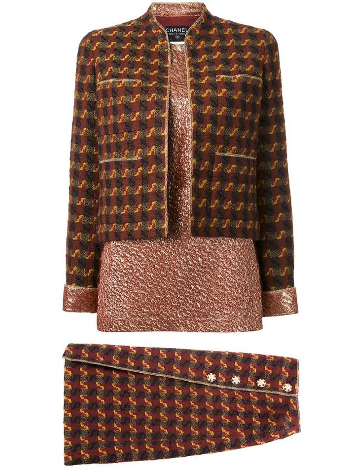 Chanel Pre-owned Three Piece Skirt Suit - Red