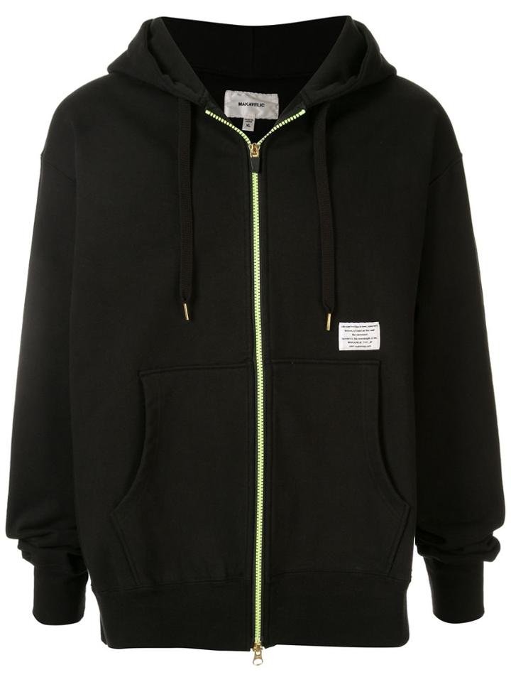 Makavelic Luminous Zip Hoodie - Black