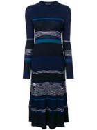 Proenza Schouler Striped Rib Knit Maxi Dress - Black