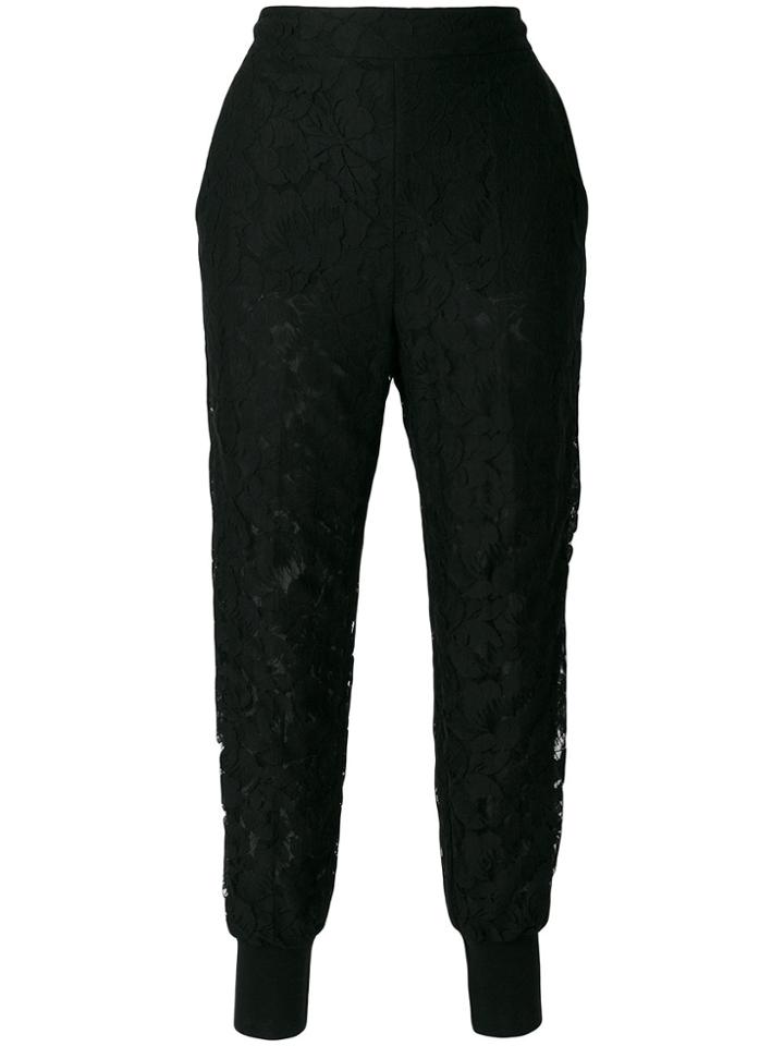 Stella Mccartney Patterned Lace Trousers - Black