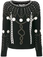 Michel Klein Stitch Patterned Sweater - Black