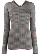 M Missoni Ribbed Checked Jumper - Neutrals