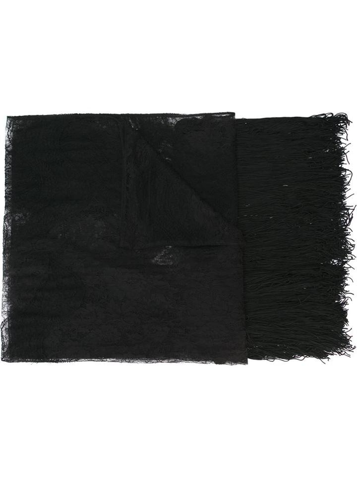 Valentino Lace Scarf, Women's, Black, Polyamide/viscose