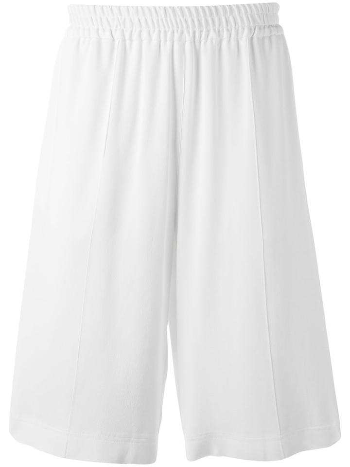 Msgm - Stripe Track Shorts - Men - Polyamide/acetate/viscose - 50, White, Polyamide/acetate/viscose