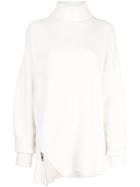 Tibi Ribbed Turtleneck Sweater - White
