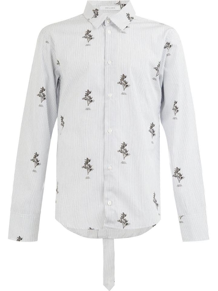 Delada Floral Striped Shirt - Blue