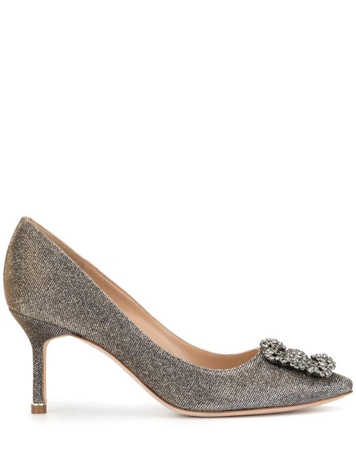 Manolo Blahnik Hangisi 70 Pumps - Metallic