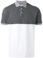Brunello Cucinelli Contrast Polo Shirt, Men's, Size: Large, Grey, Cotton