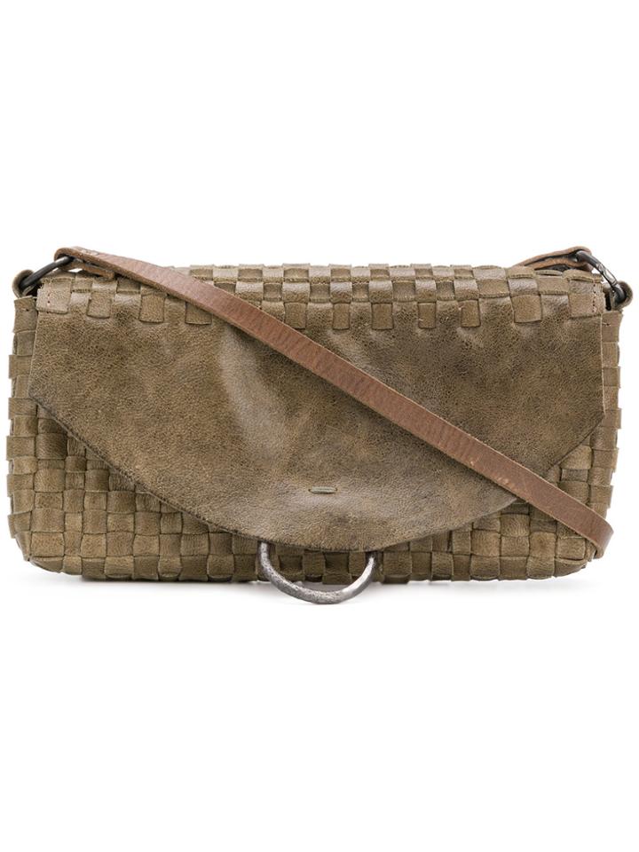 Tagliovivo Woven Flap Shoulder Bag - Green