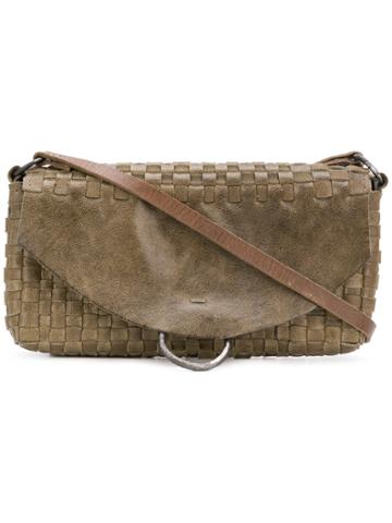 Tagliovivo Woven Flap Shoulder Bag - Green