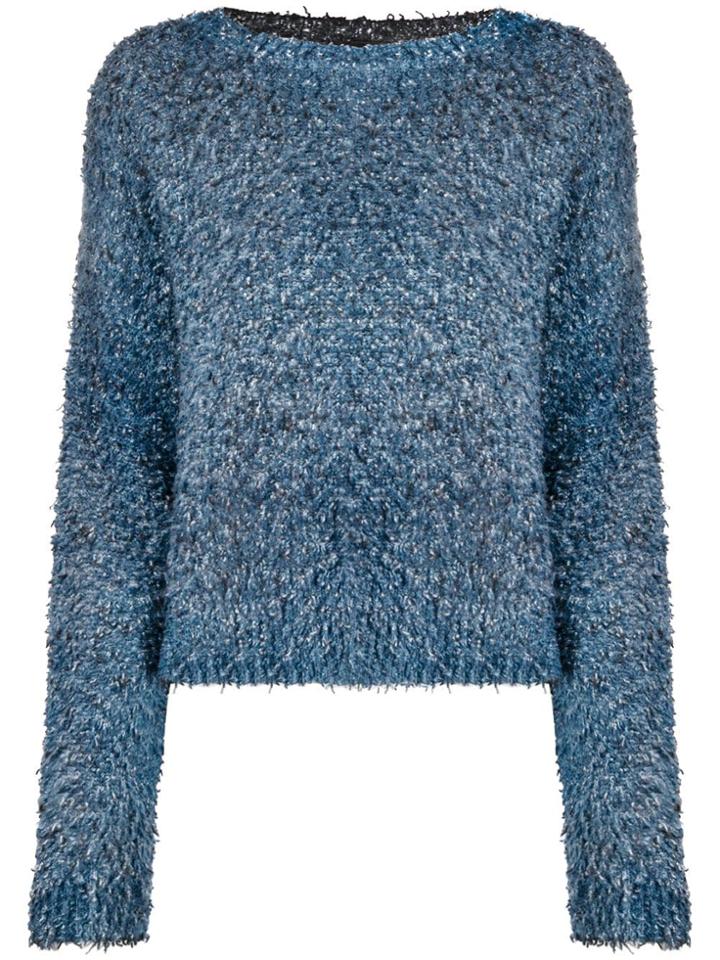 Avant Toi Loose-fit Chunky-knit Jumper - Blue